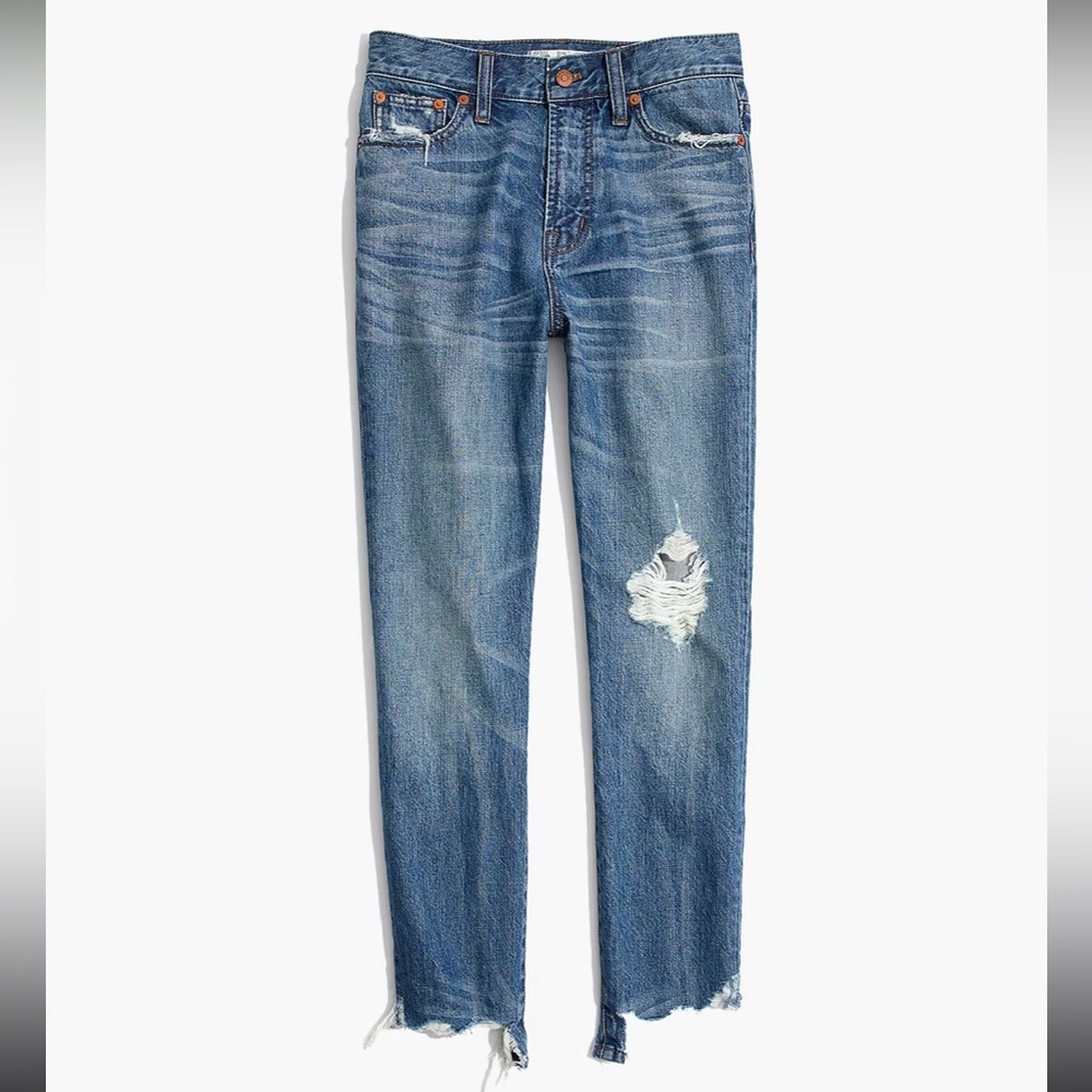 Madewell The Perfect Summer Jean Deconstructed Edition Straight Leg High Rise 27
